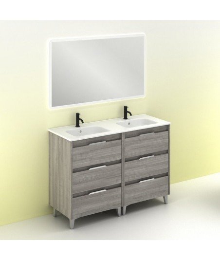 Mueble de baño 6 cajones gris areando Suki Amizuva