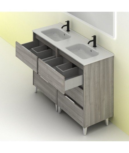 Mueble de baño 6 cajones gris areando Suki Amizuva
