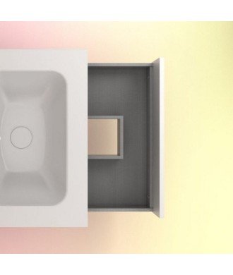 Mueble de baño 1 cajón blanco brillo NIwa Amizuva