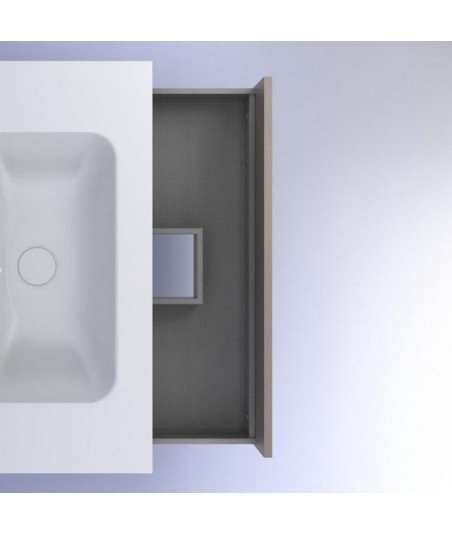 Mueble de baño 1 cajón fumé arenado Niwa Amizuva