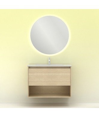 Mueble de baño 1 cajón roble arenado Niwa Amizuva