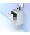 Mueble de baño de 50 2 cajones - blanco brillo Hone Amizuva